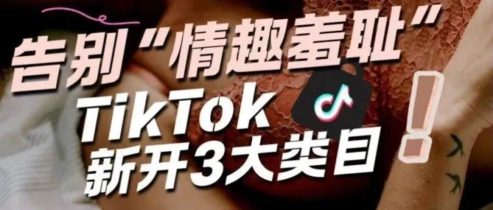 重磅！TikTok突破禁区开放情趣类目，黑五前夕跨境卖家抢滩千亿蓝海市场！
