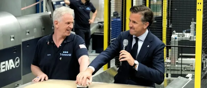 含高达50%PCR (消费后再生塑料），Trioworld位于荷兰的薄膜生产线由市议员正式揭幕