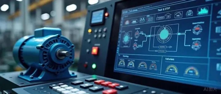 基于电机延启延停程序及MCGS画面设计