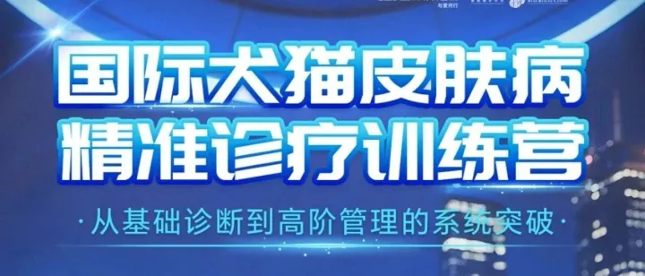 【国际级宠物诊疗训练营】欧洲技术+实战案例，破解犬猫皮肤病临床难题！​