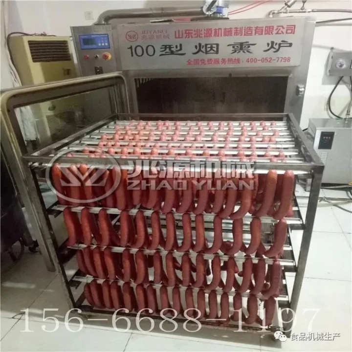 100型烤肠烟熏机，香肠全套加工设备厂家