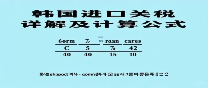 韩国进口关税详解以及计算公式