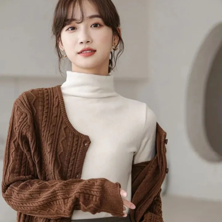 买1 送 1！一件顶三件！德绒发热半高领打底衫，轻薄、温暖、不臃肿！