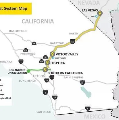 南加州到赌城只要2小时！美国首条“真正”高铁即将通车