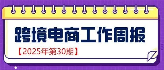 【跨境电商周报2025年第30期】