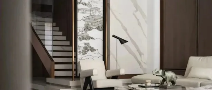 石材案例 | 350㎡湖边叠墅，揽城市繁华盛景