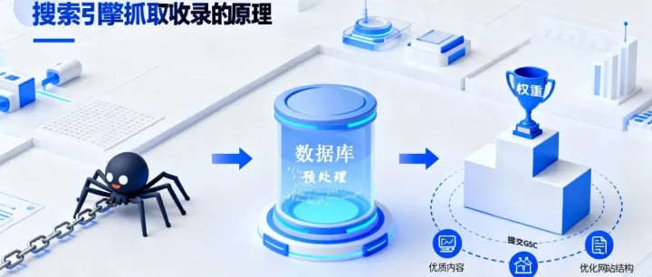 12字总结谷歌搜索引擎工作原理：爬行抓取、编制索引、匹配排名