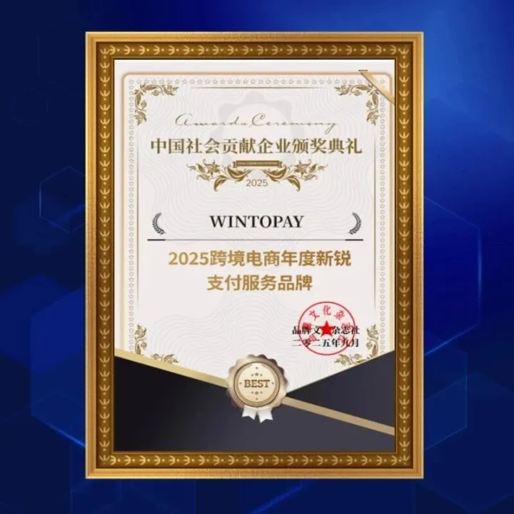 全球数贸会 | WINTOPAY受邀发表主题演讲，荣膺“2025 年度新锐支付服务品牌”