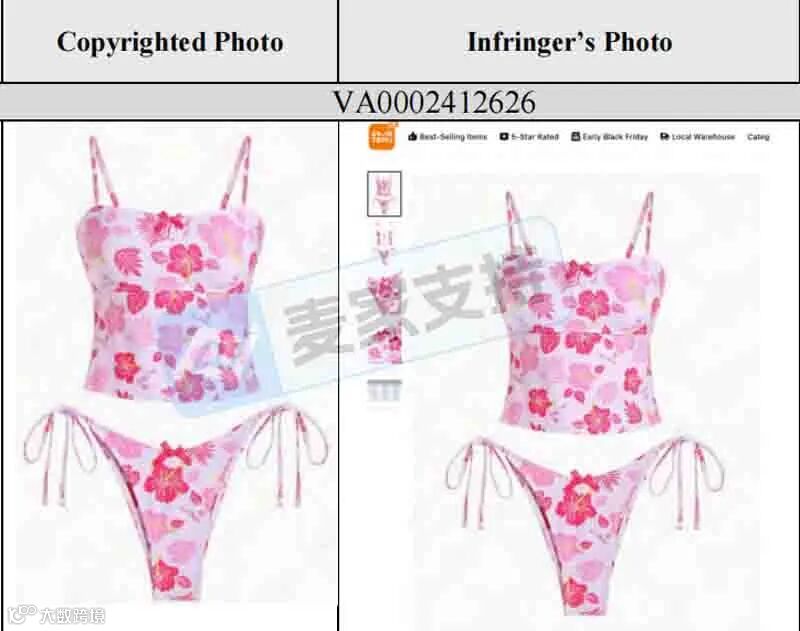 5-cv-12455，比基尼卖家注册191张版权隐匿维权，TRO进行时！"