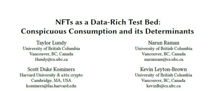 DL论文精选 -- WWW'25 ｜  NFT 作为数据丰富的试验台：炫耀性消费及其决定因素
