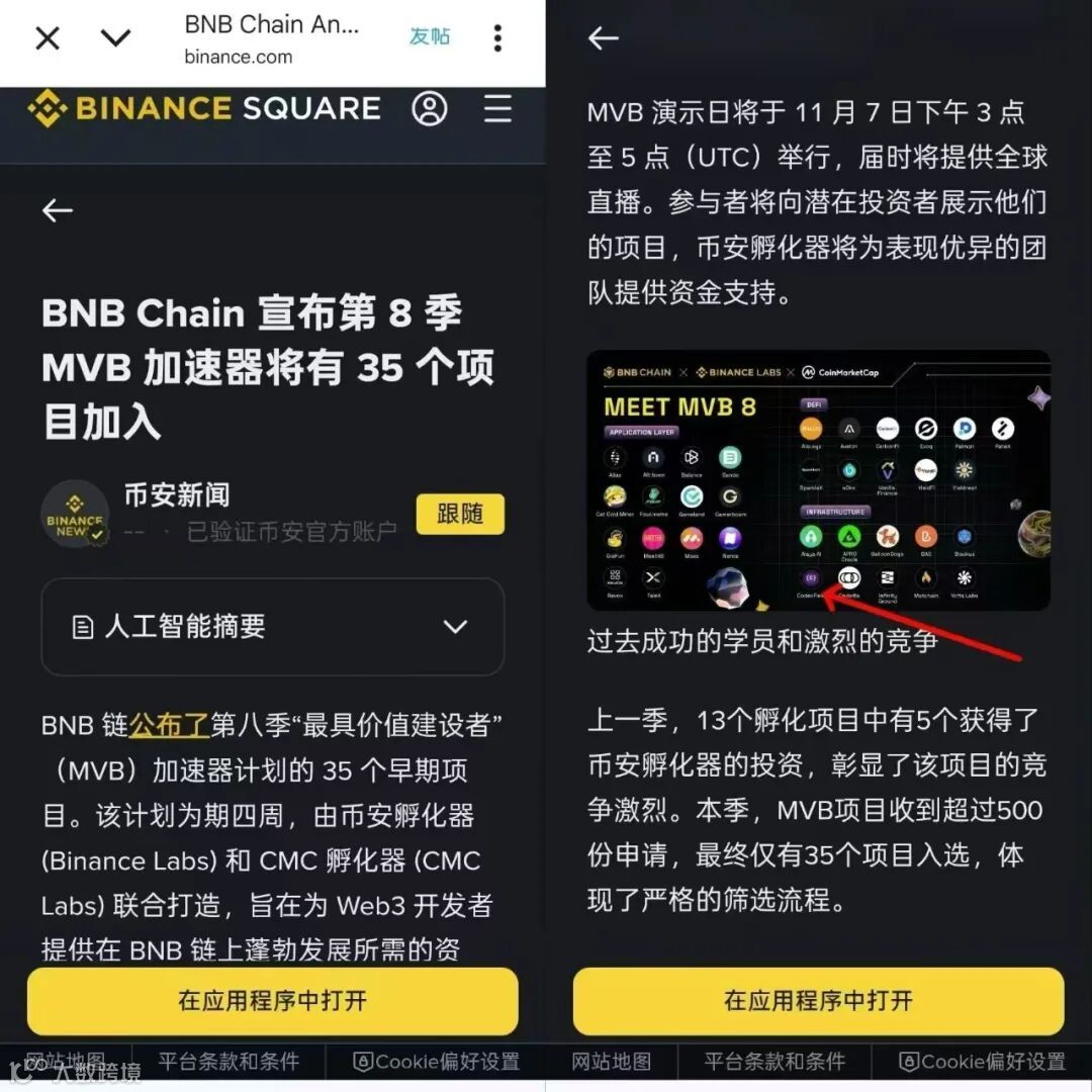 币安 MVB 顶流项目！CodexField 全球铸B开了， 已入围币安上市资格，万亿市值目标！- 大数跨境