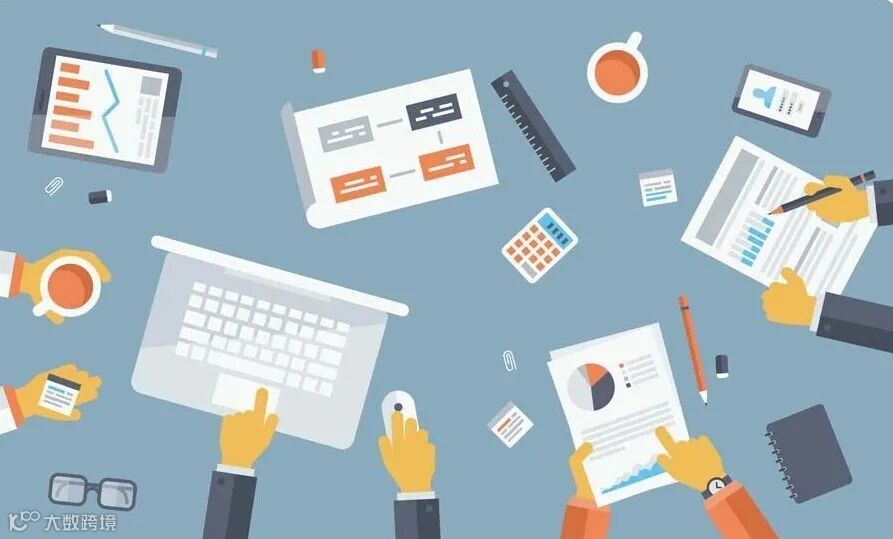 商务办公贸易购物等矢量设计插图- 蚂蚁图库