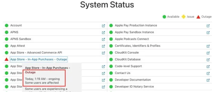 AppStore支付又挂了