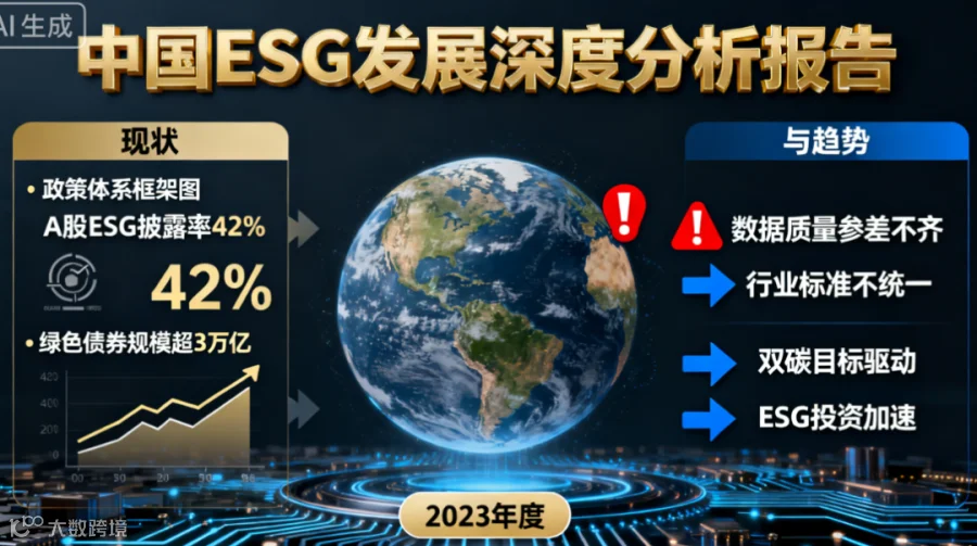 【报告】中国 ESG 发展现状、挑战与趋势深度分析报告- 大数跨境
