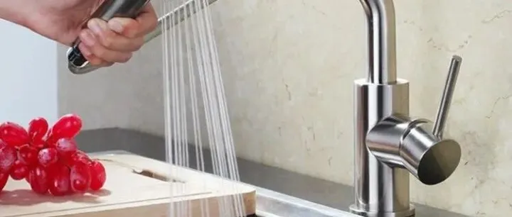 Stainless Steel Pipe Head Kitchen <em>Pull</em> Out Faucets