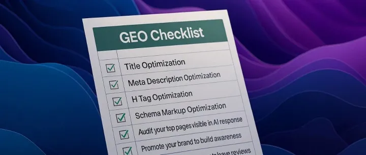GEO 优化 Checklist (含表格下载) |  2025.10月