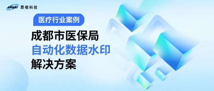 数据水印+API深度融合：昂楷为成都市医保局打造「双保险」安全基座