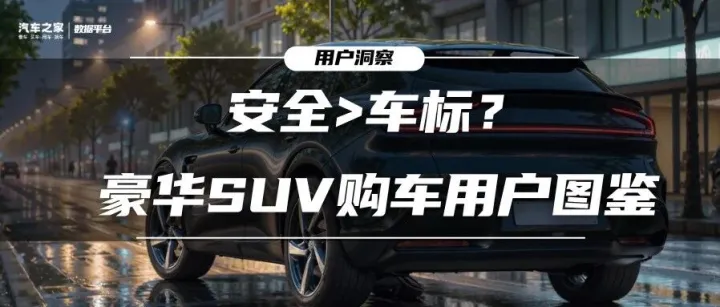 安全>车标？豪华SUV购车用户图鉴