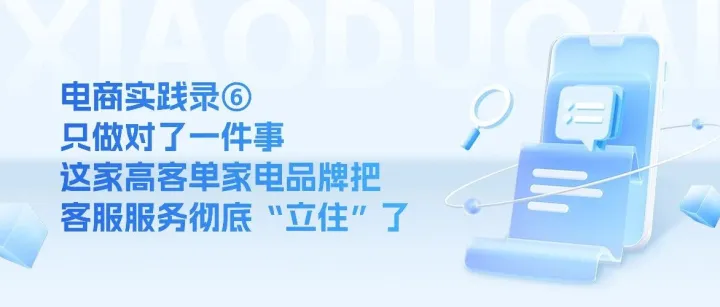 电商实践录⑥｜只做对了一件事，这家高客单家电品牌把客服服务彻底“立住”了