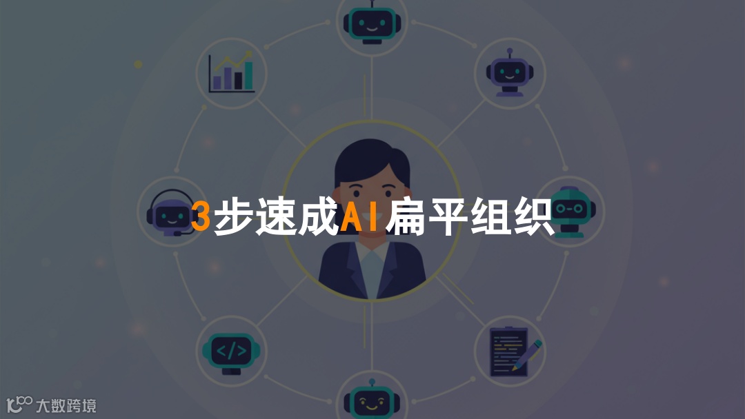 Organizational chart showing human lead with AI agent subordinates