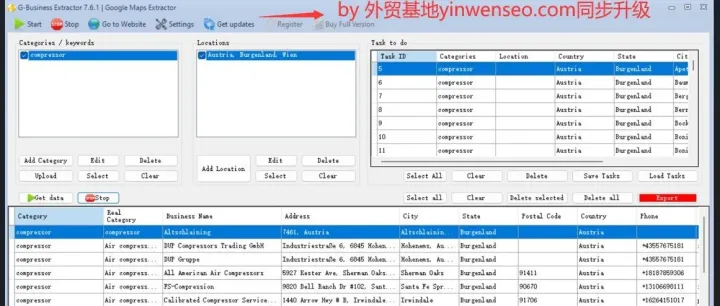 G-Business Extractor 2025最新版批量提取Google Maps 邮箱电话 谷歌地图公司信息