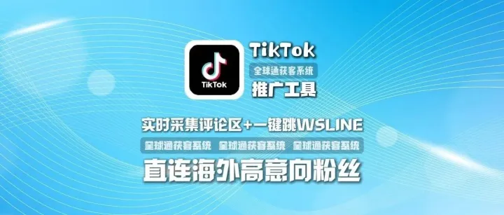 TikTok推广工具：实时采集评论区+一键跳WSLINE，直连海外高意向粉丝