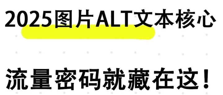 2025年，90%的运营还在<em>ALT</em>文本上踩坑！