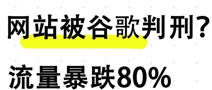 网站被谷歌判刑！流量暴跌80%自救指南
