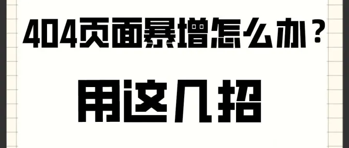 404页<em>面</em>暴增？这不是<em>故障</em>，是流量“出血点”！