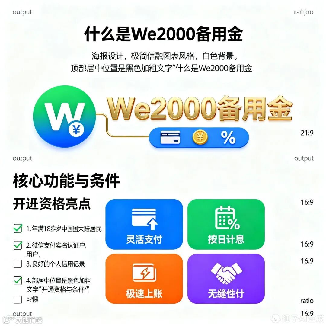We2000备用金核心功能亮点