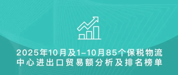 2025年10月及1-10月全国85个保税物流中心进出口额分析及排名榜单