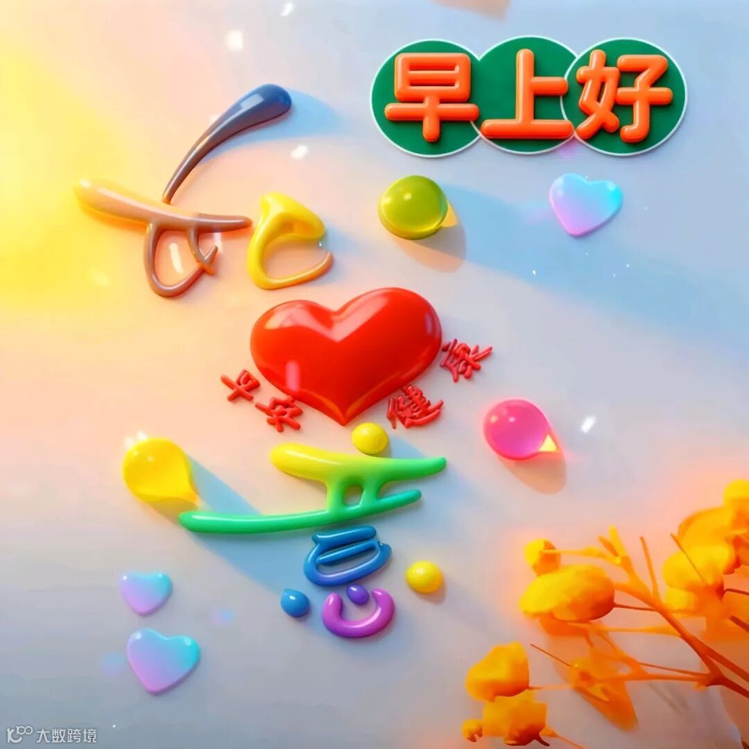 早上好的图片| TikTok, image size:1080x1080