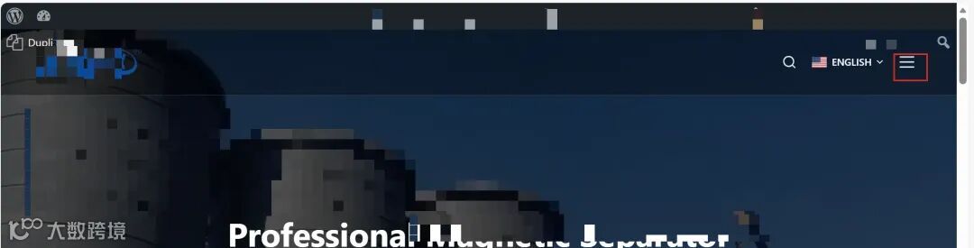 wordpress外贸建站教程：导航菜单文字和LOGO按扭重迭的处理方法-悦然wordpress建站