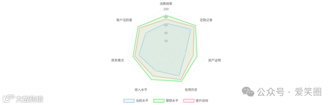 额度提升因素雷达图