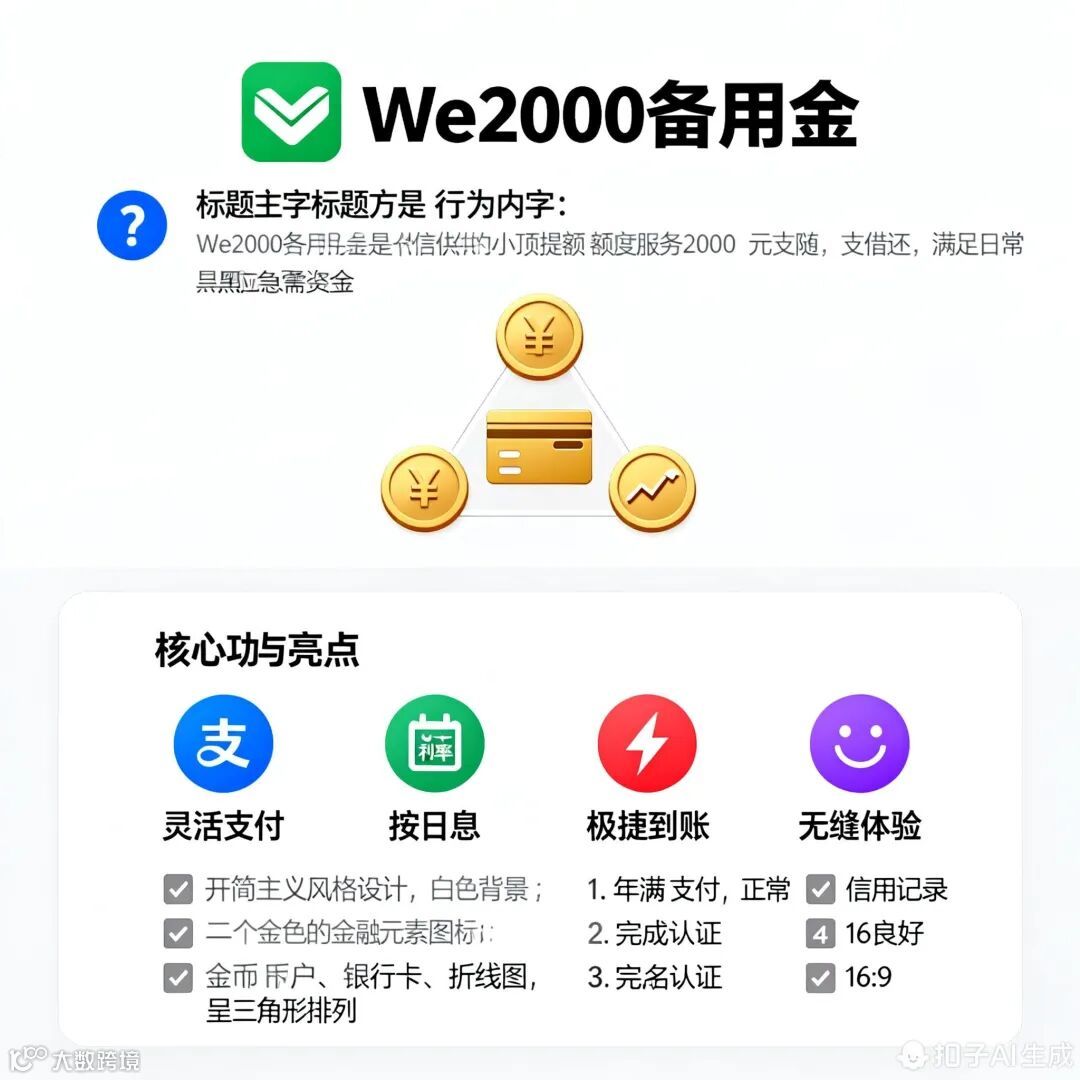 什么是We2000备用金？图解说明