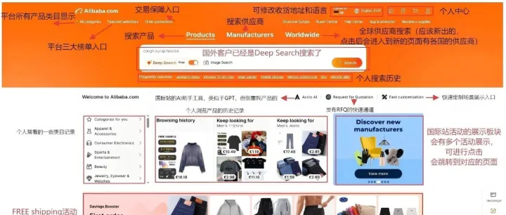 国际站买家端首页各板块解析