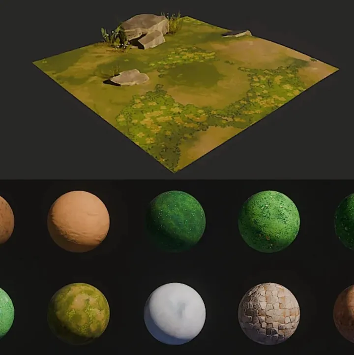 【Blender资产库】72款<em>风格</em>化<em>卡通</em>材质资产预设