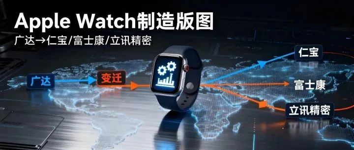 Apple Watch代工厂变迁：广达→仁宝/富士康/立讯精密