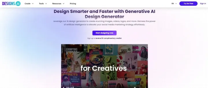 Designs AI - 人工智能设计平台