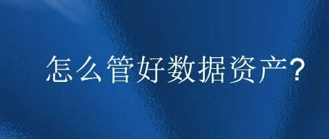 怎样管好数据资产?