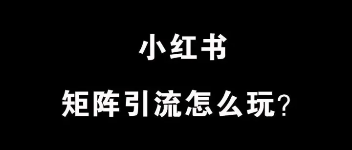 小红书矩阵<em>引流</em>怎么玩？