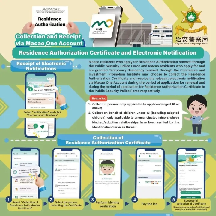 Residence <em>Authorization</em>-Related Services on Macao One Account