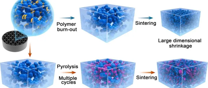 行业新知丨采用MEX印刷结合PIP和无压固相烧结技术制备低维收缩率、高性能SiC陶瓷