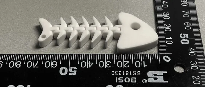 打印案例｜DLP光固化陶瓷3D打印氧化铝铰链结构鱼骨头