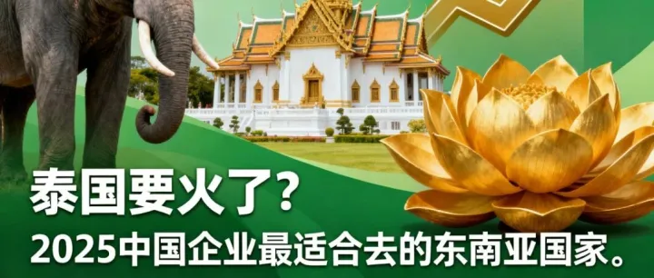 泰国要火了？2025中国企业最适合去的东南亚国家。