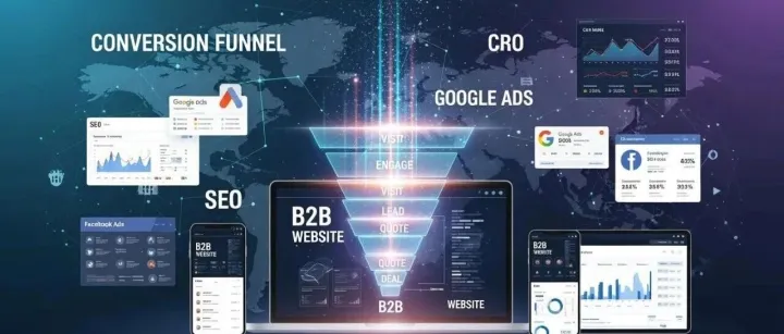 外贸B2B独立站转化率优化：从设计到成交的完整漏斗逻辑