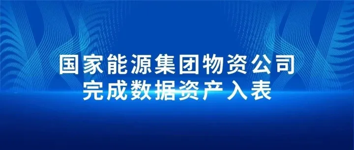 能源集团物资公司完成数据资产入表