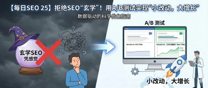 【每日SEO 25】拒绝SEO“玄学”！用A/B测试实现“小改动，大增长”