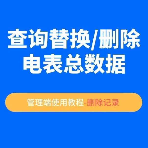 【查询替换/<em>删除</em>电表总<em>数据</em>】