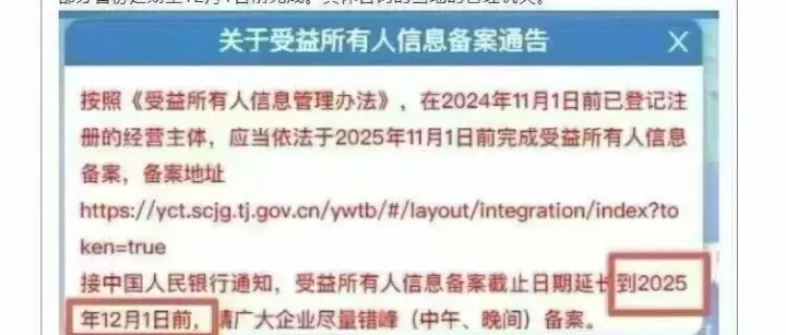 2025年老板注意！11月1日起受益所有人备案启动，逾期最高罚5万